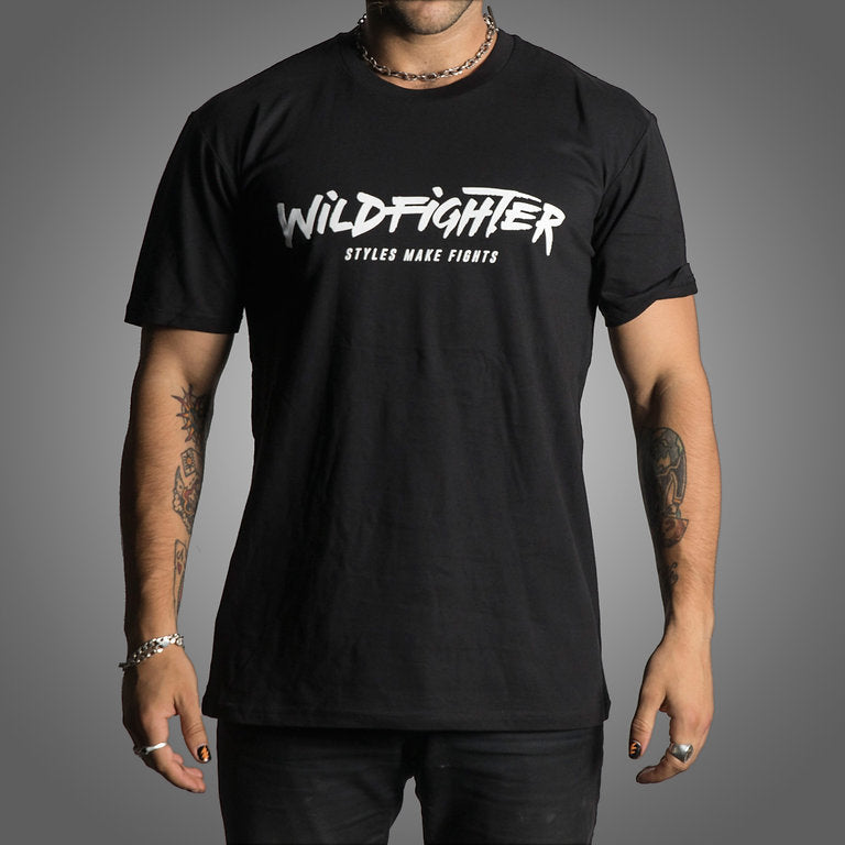 Wildfighter Black Tee (White Logo)