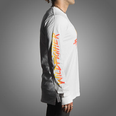 Wildfighter Long-Sleeve white (colour logo)