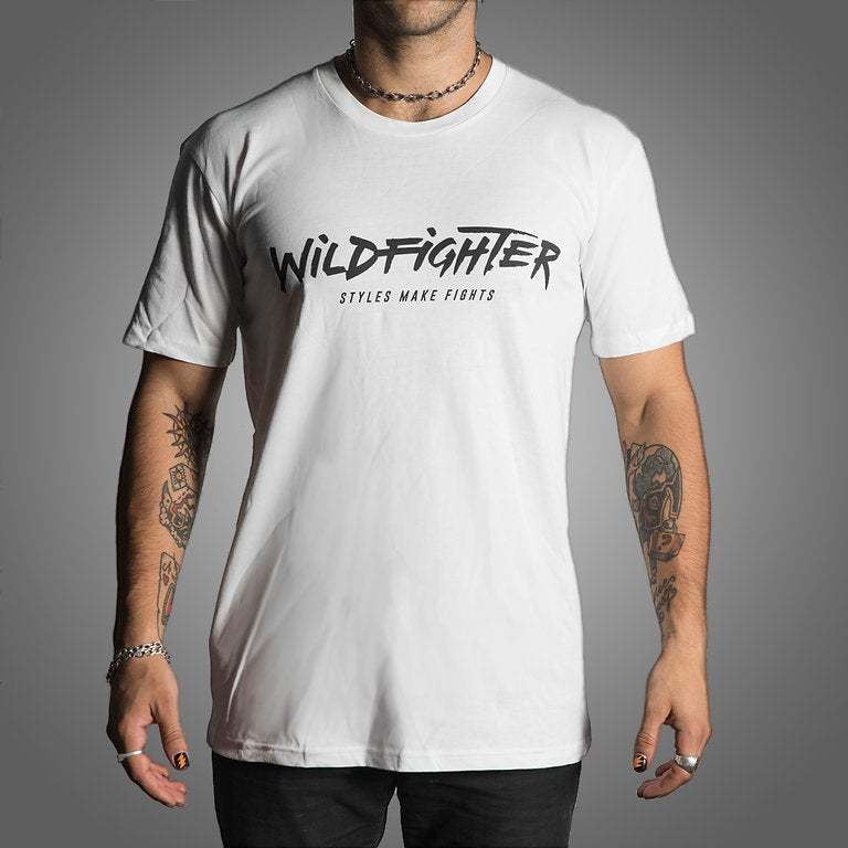 Wildfighter White Tee (Black Logo)
