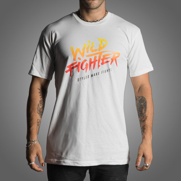 Wildfighter white tee (Colour Logo)
