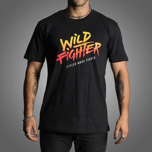 Wildfighter black tee (colour logo)