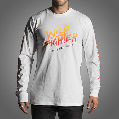 Wildfighter Long-Sleeve white (colour logo)